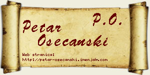 Petar Osećanski vizit kartica